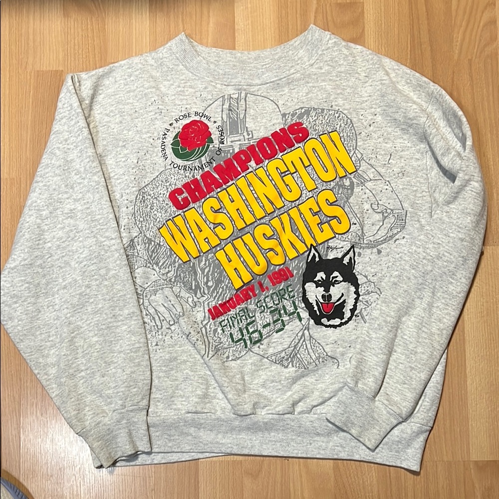 Vintage Washington huskies rose bowl xl sweatshirt